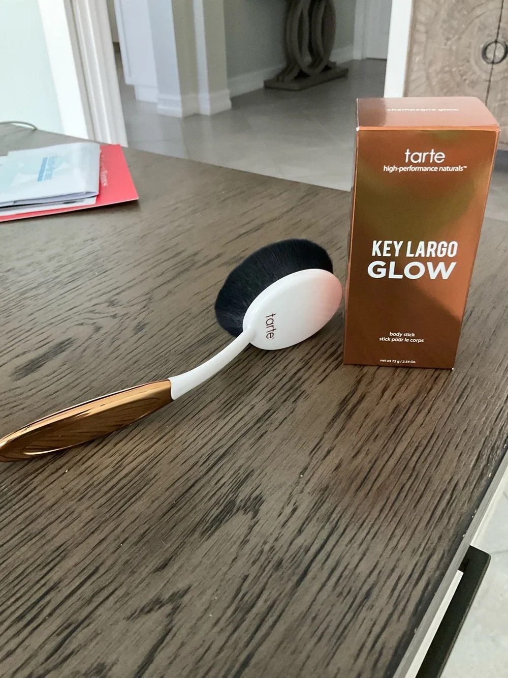tarte Key Largo Glow Body Stick with Applicator Brush NWT